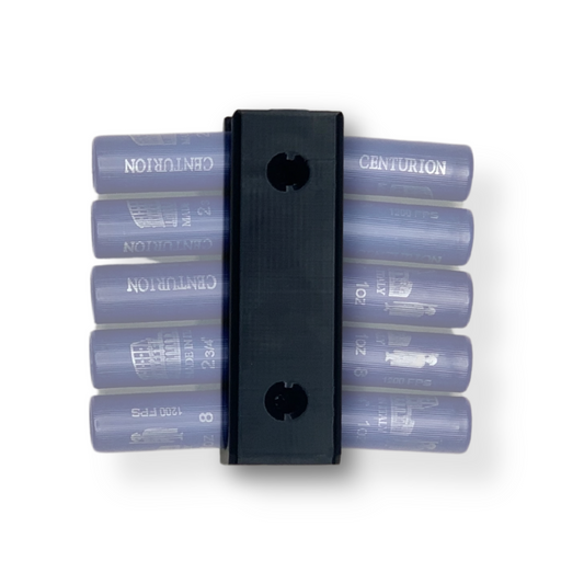 12 gauge shotgun shells displayed with WAYMKR flush wall mounts