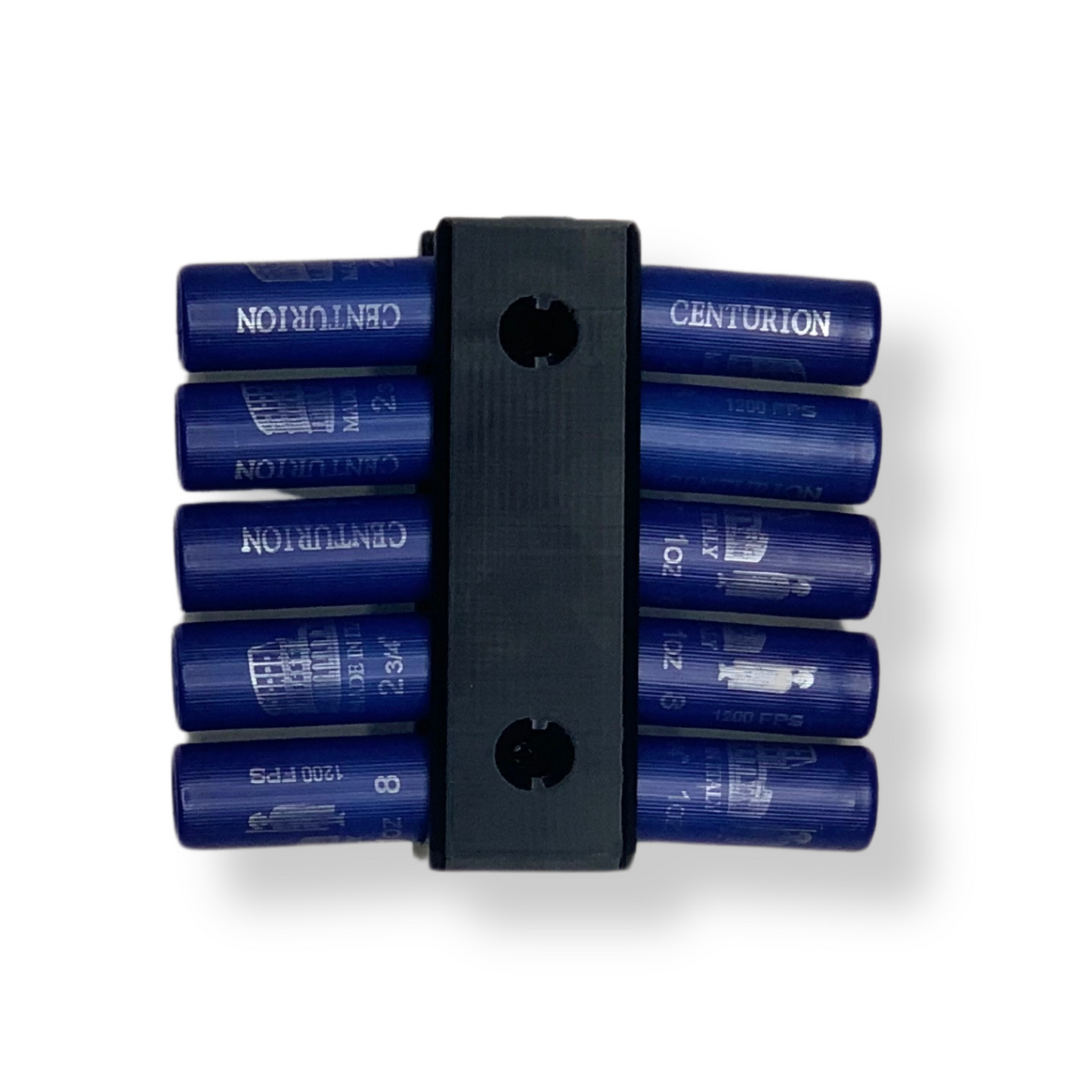 12 gauge shotgun shells displayed with WAYMKR flush wall mounts 10 shells front view