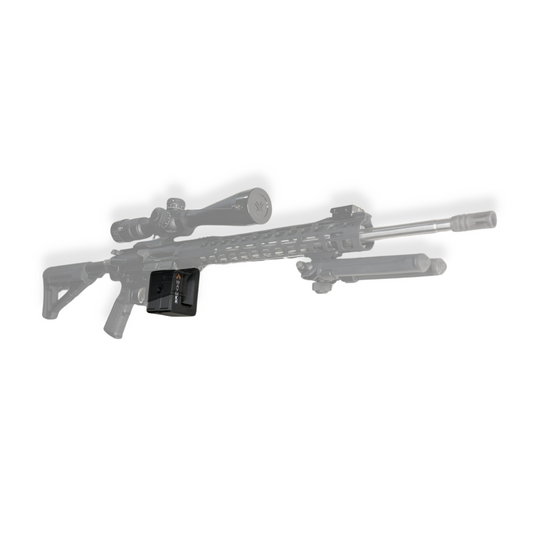AR-10 rifle displayed on WAYMKR tactical wall mount