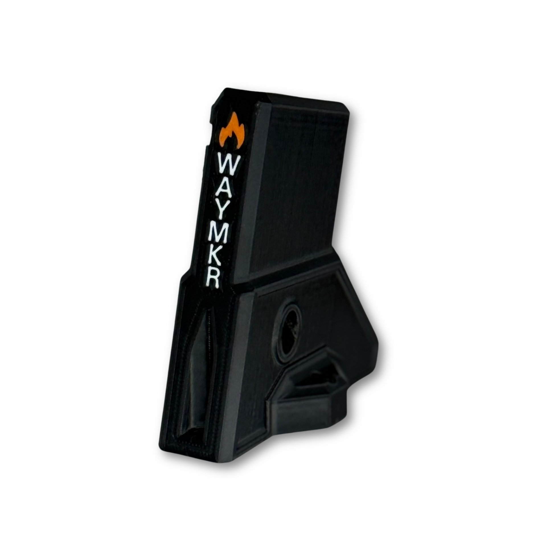 Side view of AR-15 pistol vertical wall mount