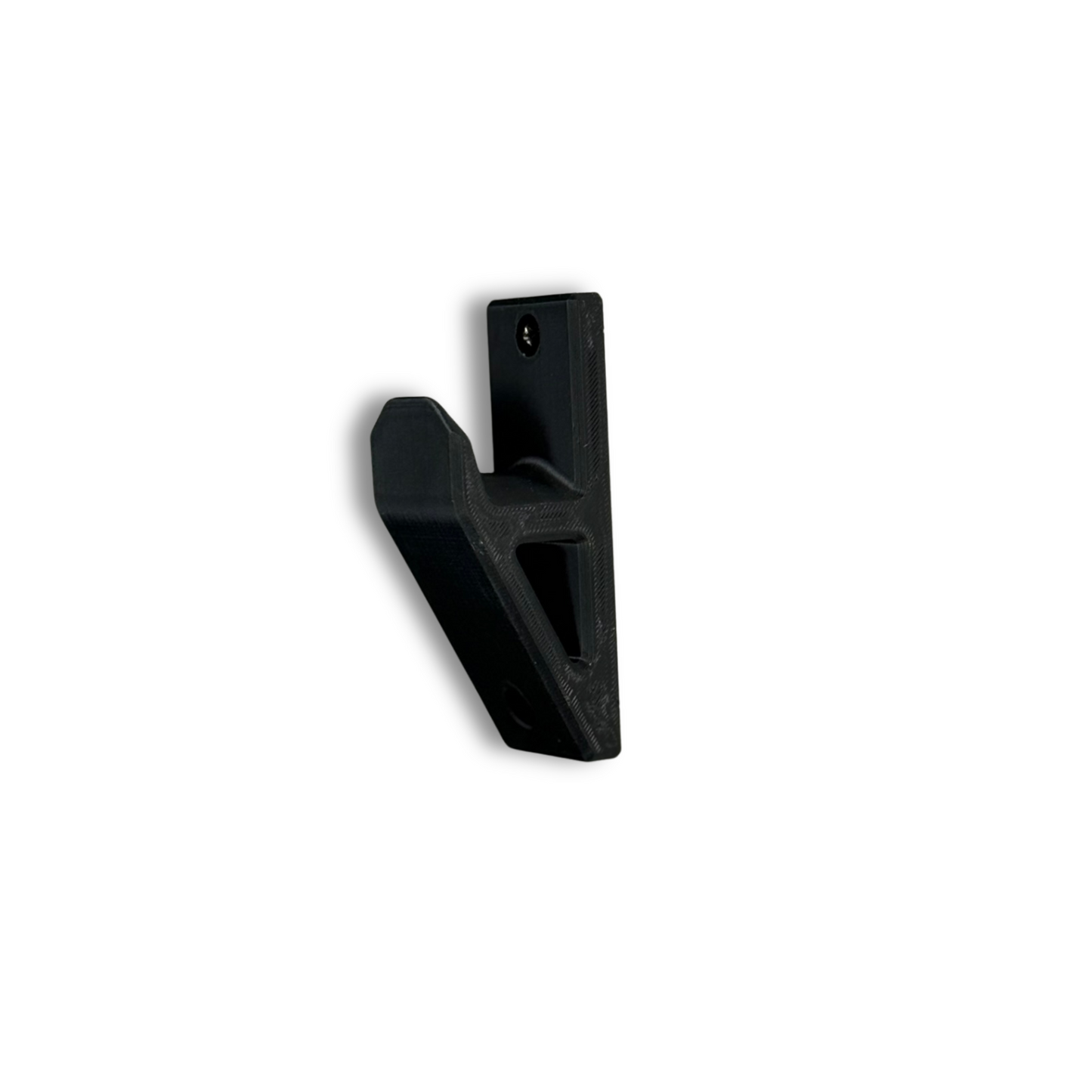 Black wall hook on a white background WAYMKR GO BAG MOUNT