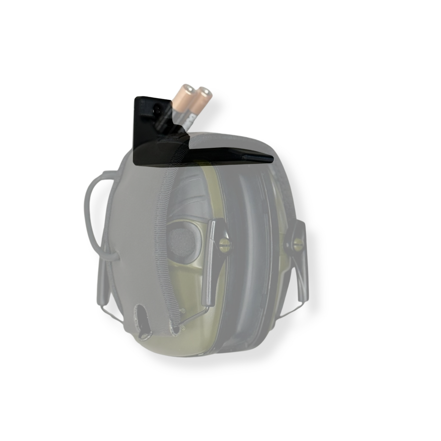 Electronic ear protection holder with extra battery slot
