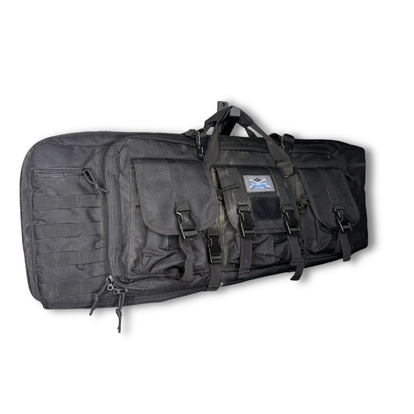 Rifle bag hanging on WAYMKR Rifle Bag mount