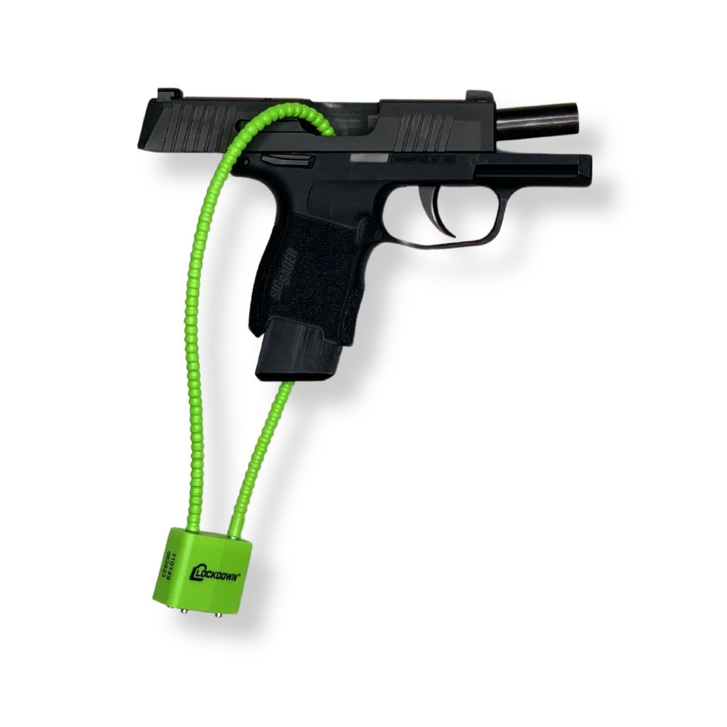 P365 displayed on Waymkr wall mount
with cable lock