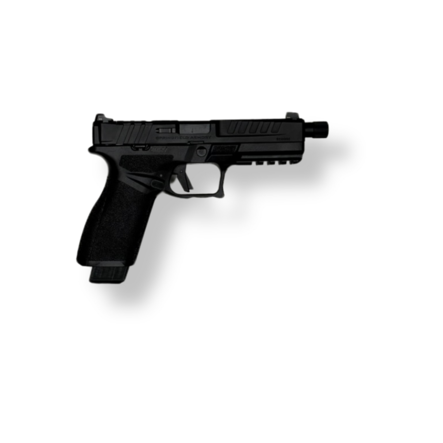Echelon handgun mounted on Waymkr wall display right facing