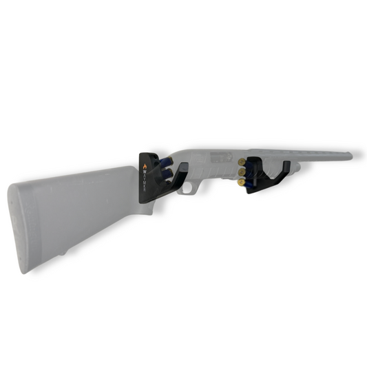Universal shotgun wall mount holding 12 gauge shotgun