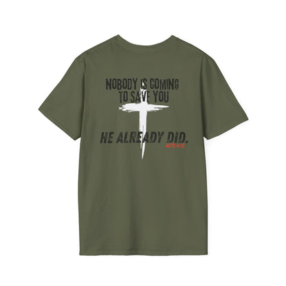 “He Already Did”  | Waymkr Tactical Faith Tee (Acts 4:12)