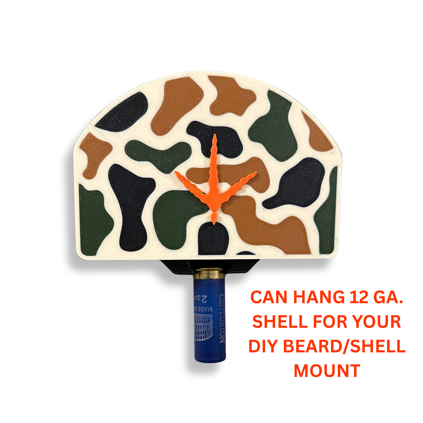 Turkey fan mount capable of holding 12 gauge beard mounts diy